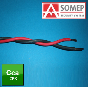 CABLE TRENZADO ESPECIAL DETECCION INCENDIOS CPR Cca 2x2,5 ROJO/NEGRO